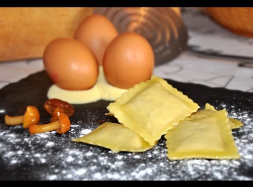 Ravioli Cèpes flambés au cognac